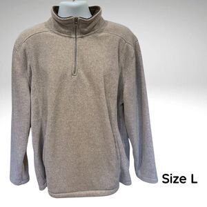 St. John’s Bay Men’s Gray Zip-Up Sweater – Size Large